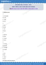 Đề thi học kì 2 Tiếng Anh 3 Explore Our World - Đề số 1